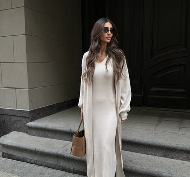 Alexia Knit Dress and Long Cardigan Set