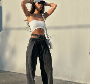 Kim Wide Leg Sweatpants Black