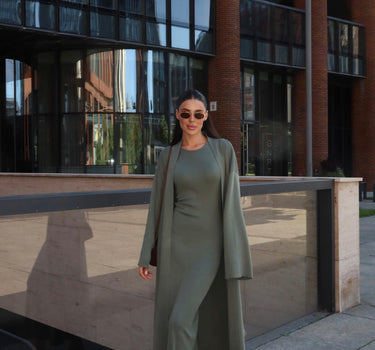 Leyla Knit Dress and Long Cardigan Set