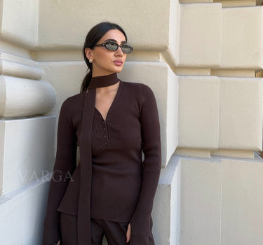 Shea Knitted Scarf Top