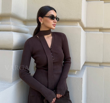 Shea Knitted Scarf Top