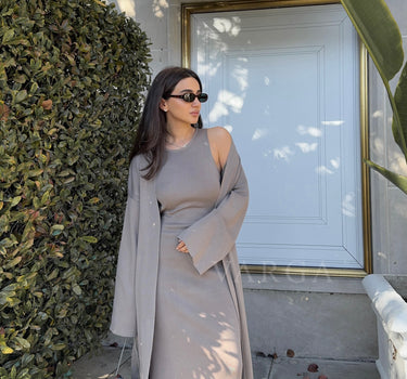 Leyla Knit Dress and Long Cardigan Set